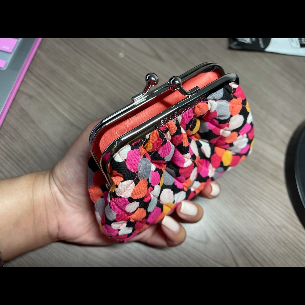 Vera Bradley Kiss Coin purse in Pixie Dots NWOT